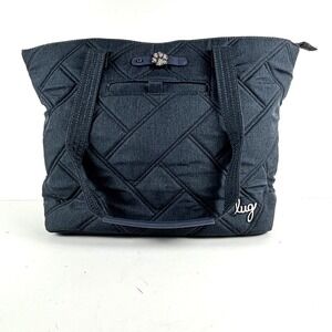 Lug Skyliner Tote Bag Navy Quilted Insulated Interior For Drink Gym Weekend Bag